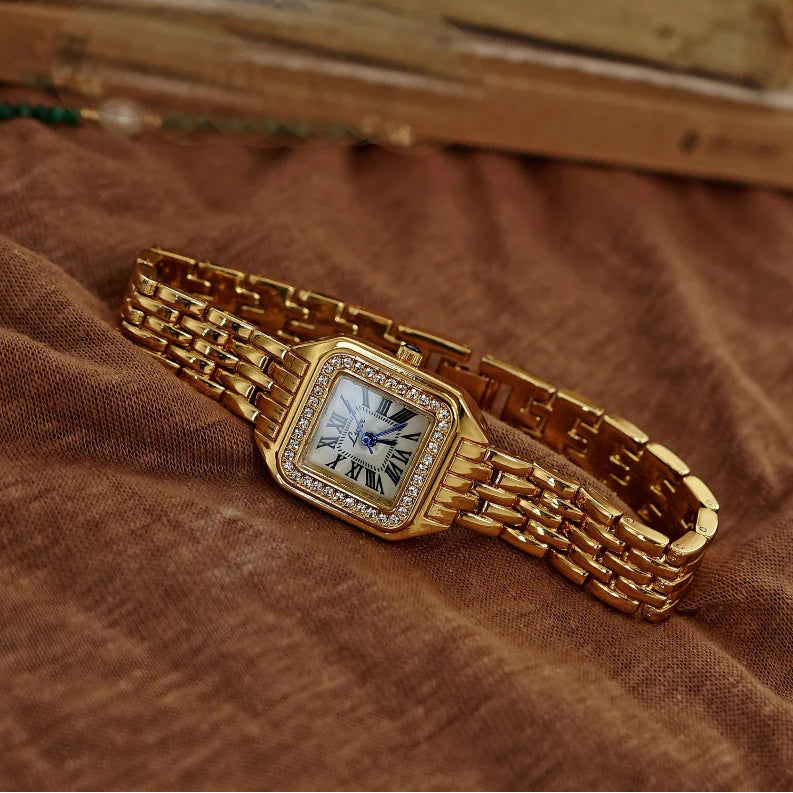 Valencia Women’s Rhinestone Wrist Watch – Vintage Chain Elegant Watch
