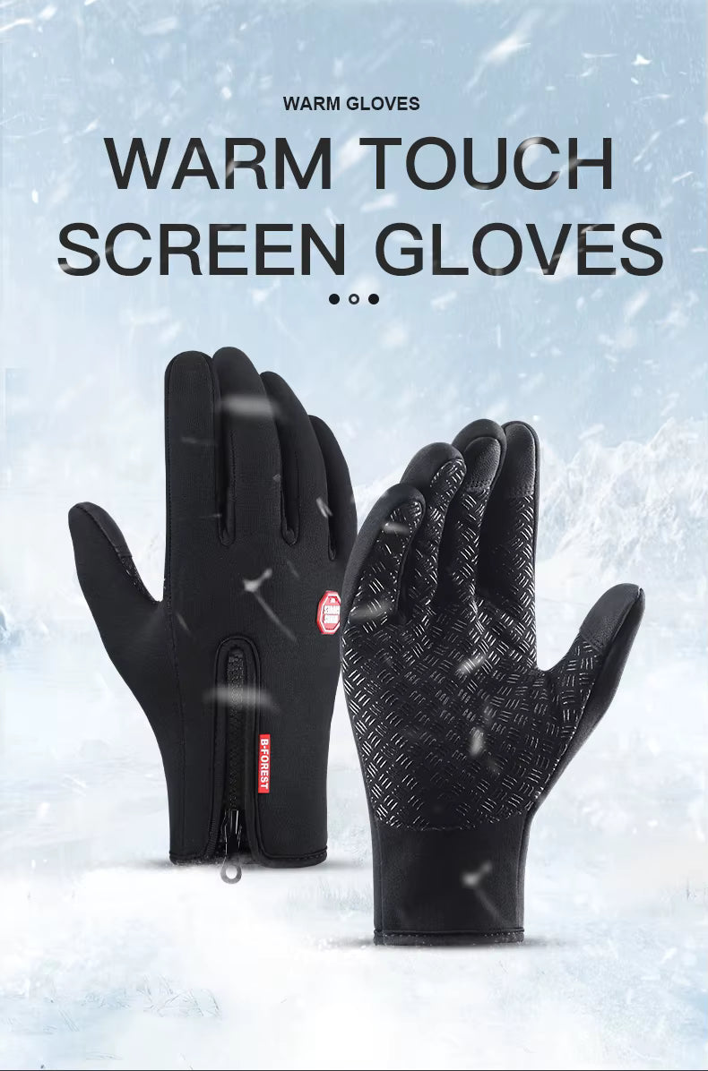 Winter Thermal Touchscreen Gloves - Windproof Cycling Riding Mitts