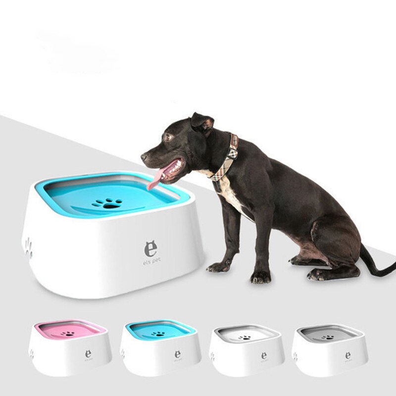 Splash-Free Dog Water Bowl - Floating Disk No Spill Slow Feeder