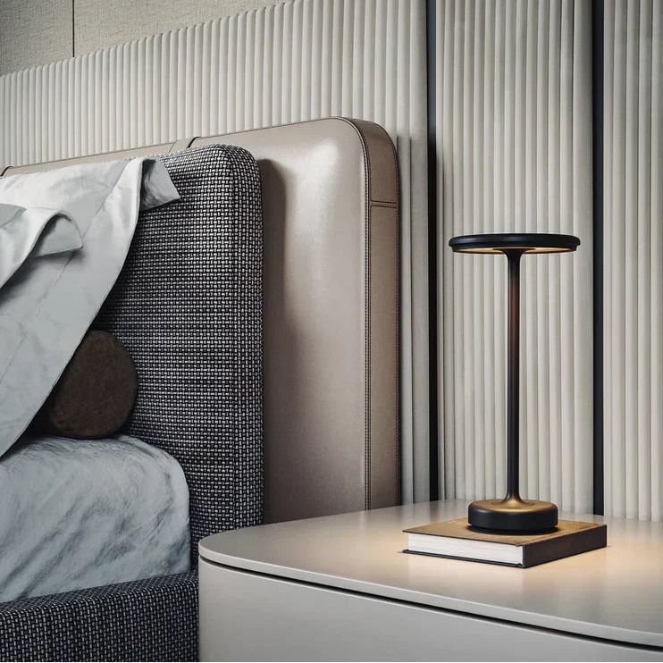 Rechargeable Brass Table Lamp – Modern Wireless LED Accent Light