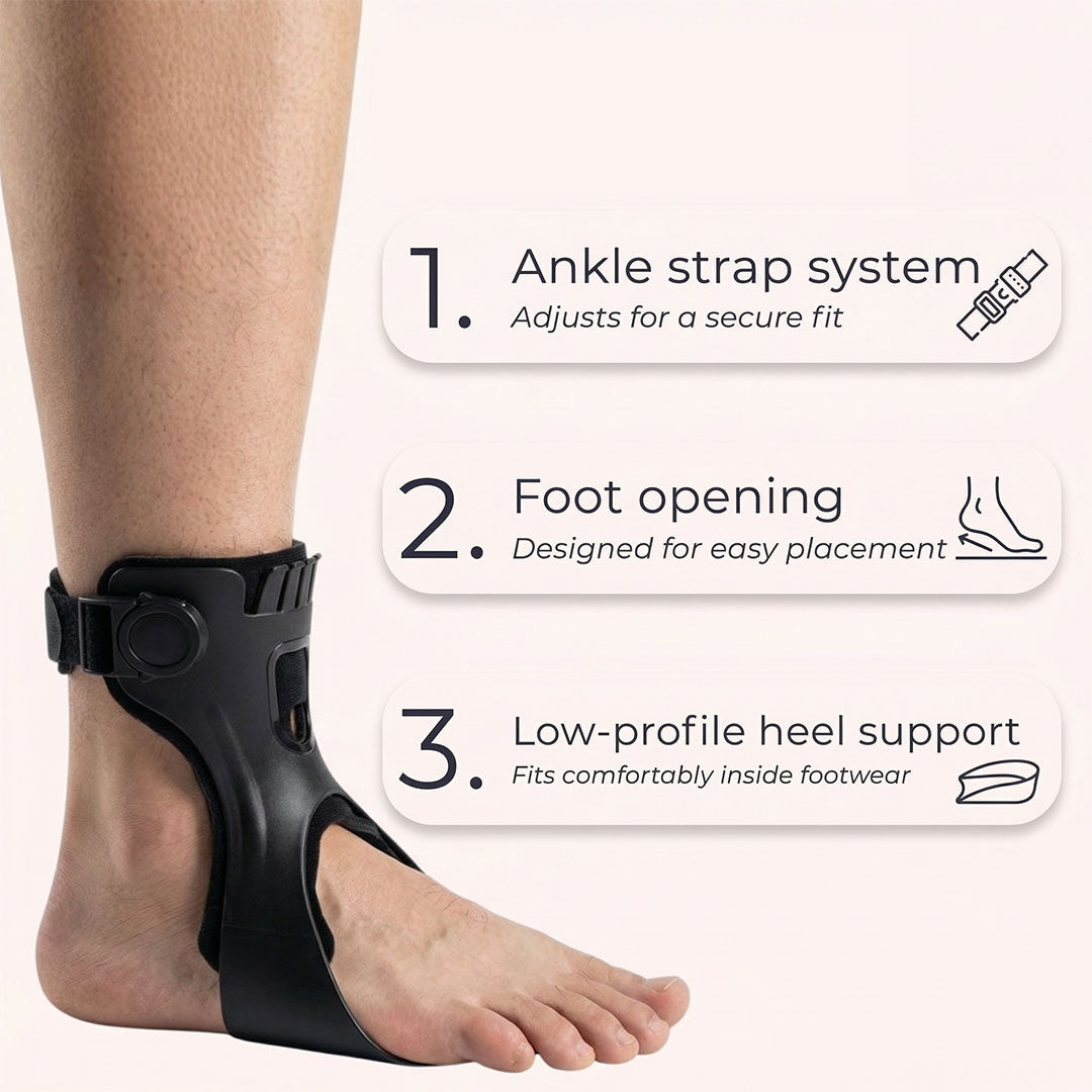 Adjustable Ankle Foot Orthosis Brace Drop Foot Toe Lift Splint