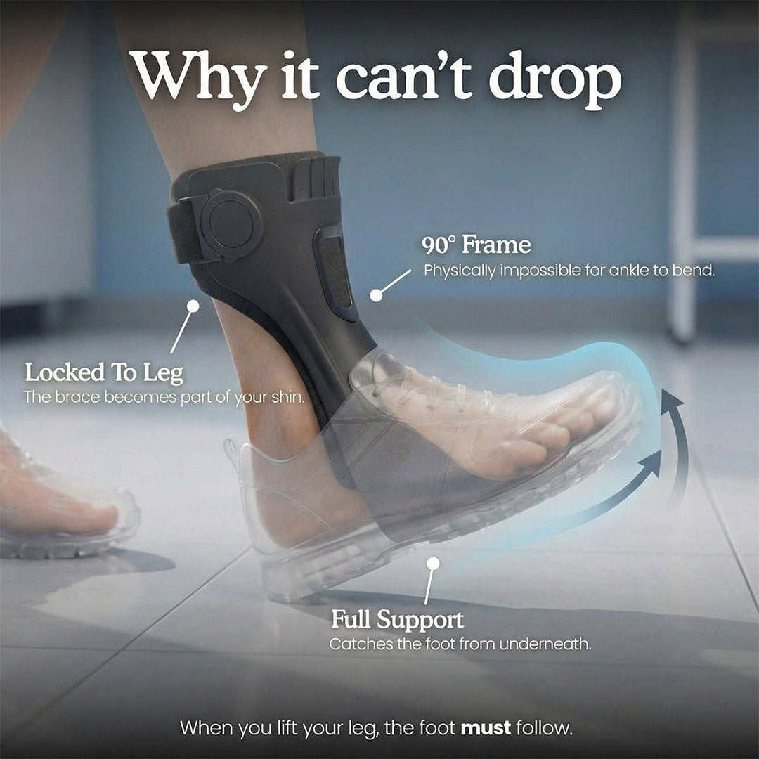 Adjustable Ankle Foot Orthosis Brace Drop Foot Toe Lift Splint