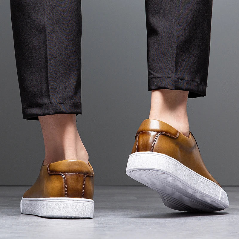Men’s Genuine Leather Low Top Sneakers