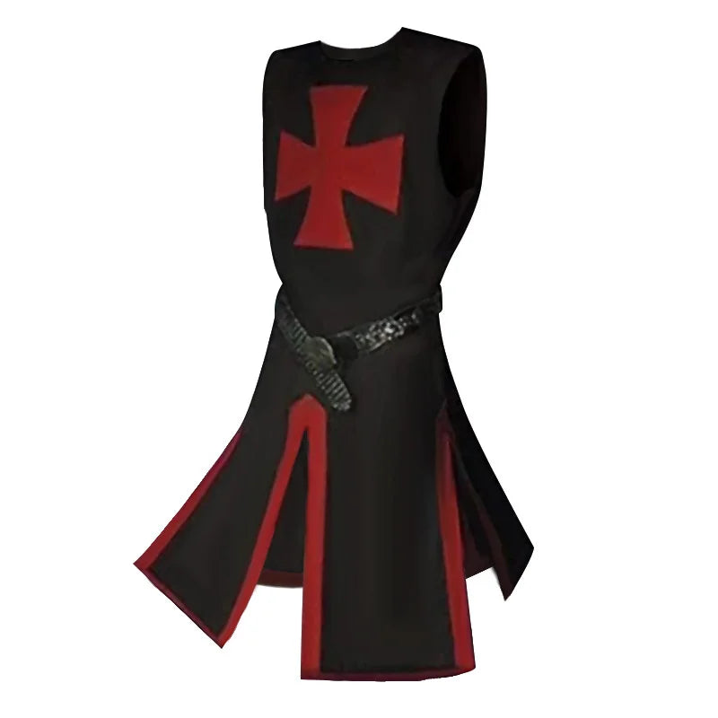 Knights Templar Crusader Costume - Medieval Tunic & Cape Set