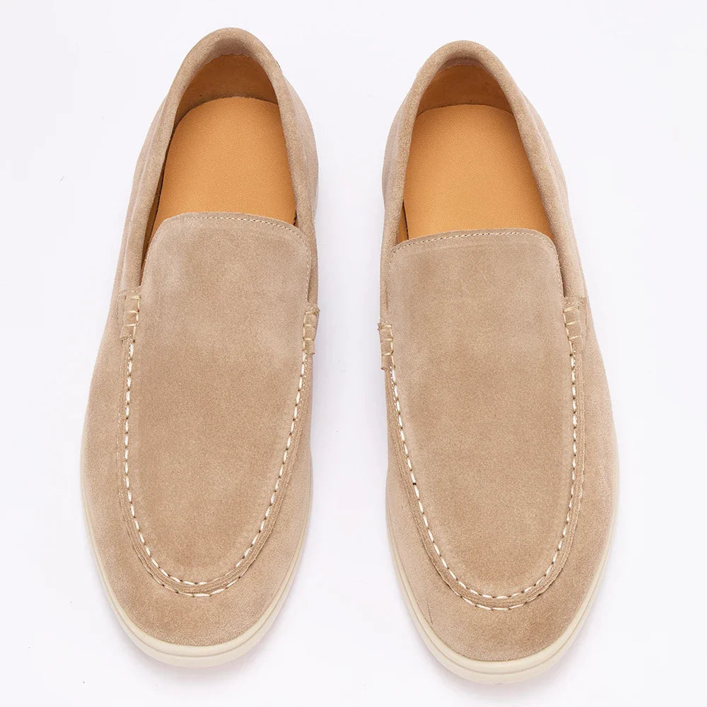 Men’s Nubuck Suede Loafers with Leather Lining