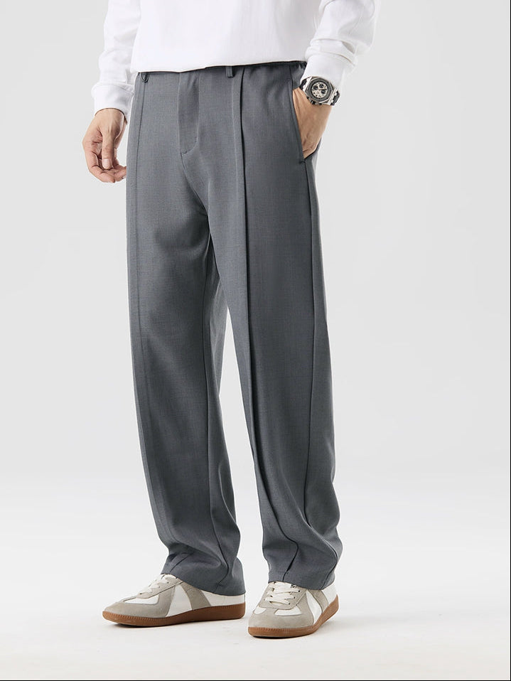 Men’s Pleated Straight Leg Pants
