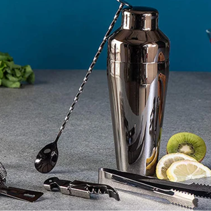 Cocktail Shaker Set with Stand