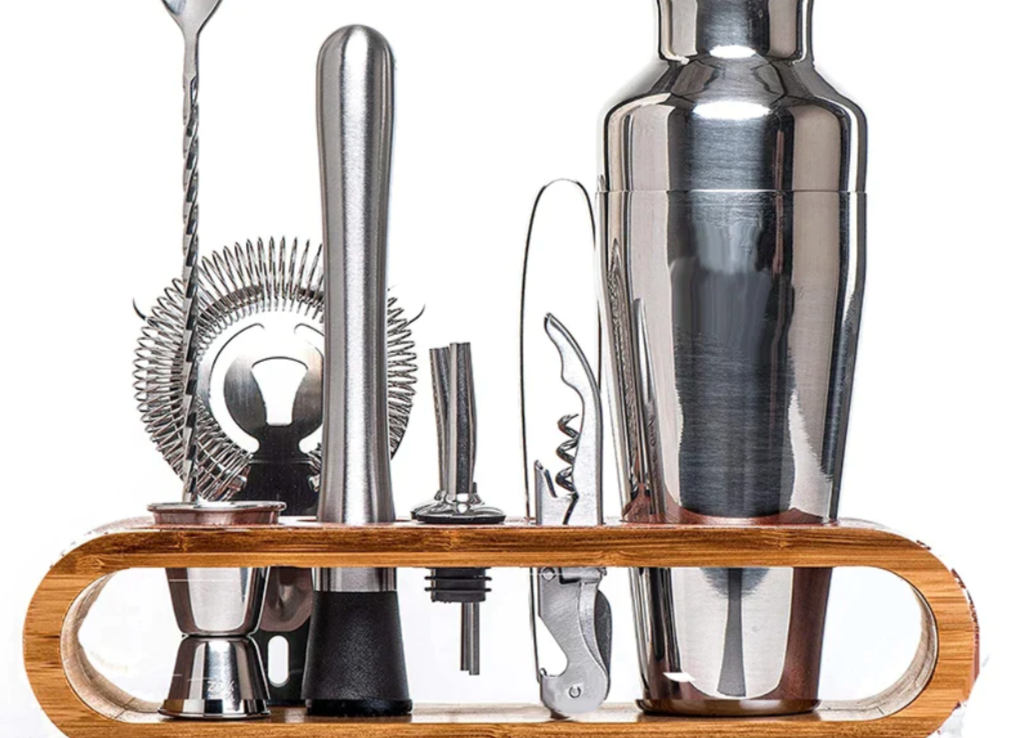 Cocktail Shaker Set with Stand