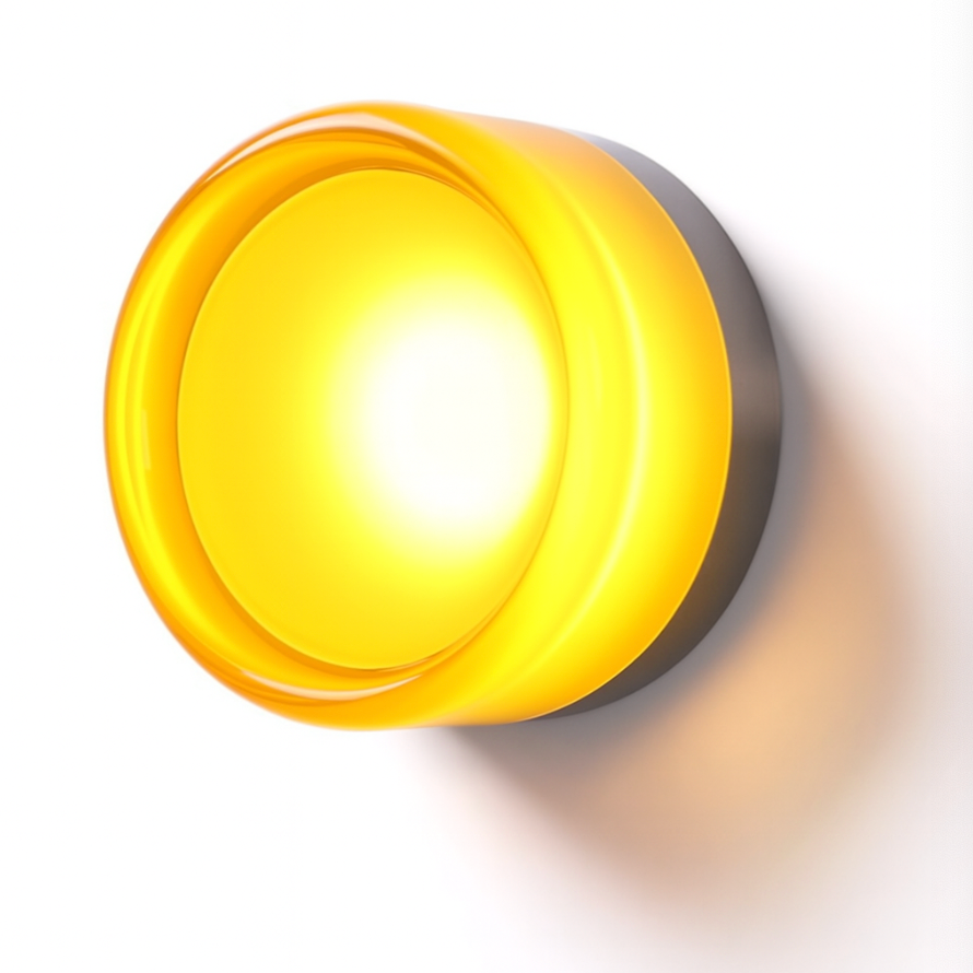 Modern Glass Wall Sconce – Round LED Wall Light Fixture