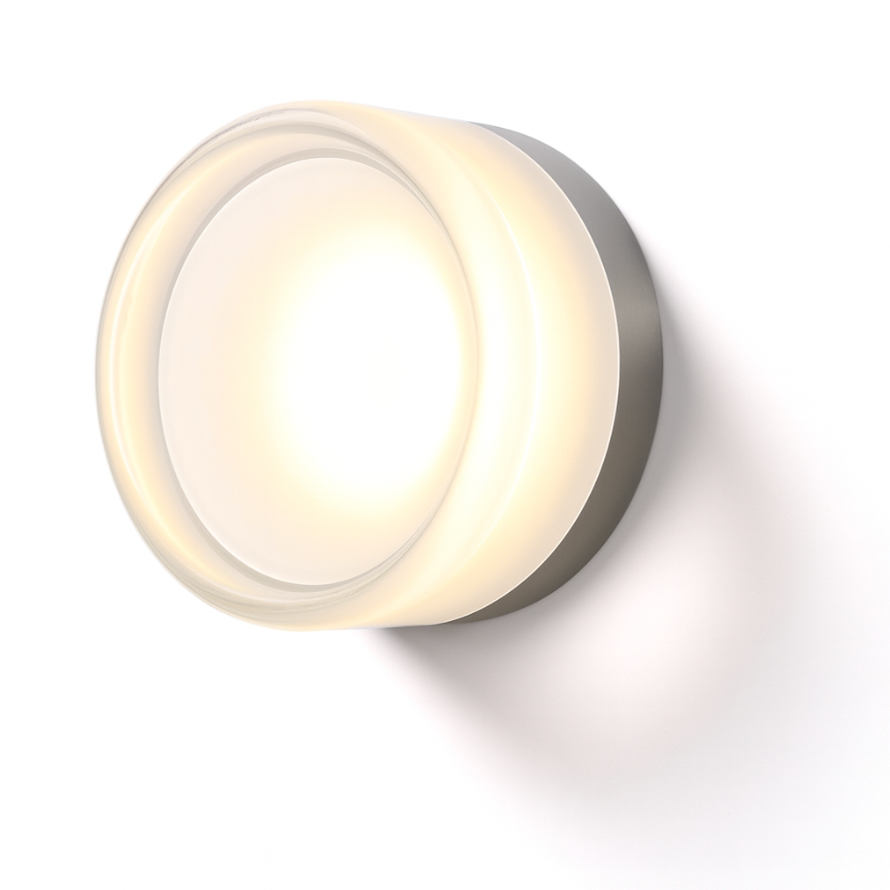 Modern Glass Wall Sconce – Round LED Wall Light Fixture