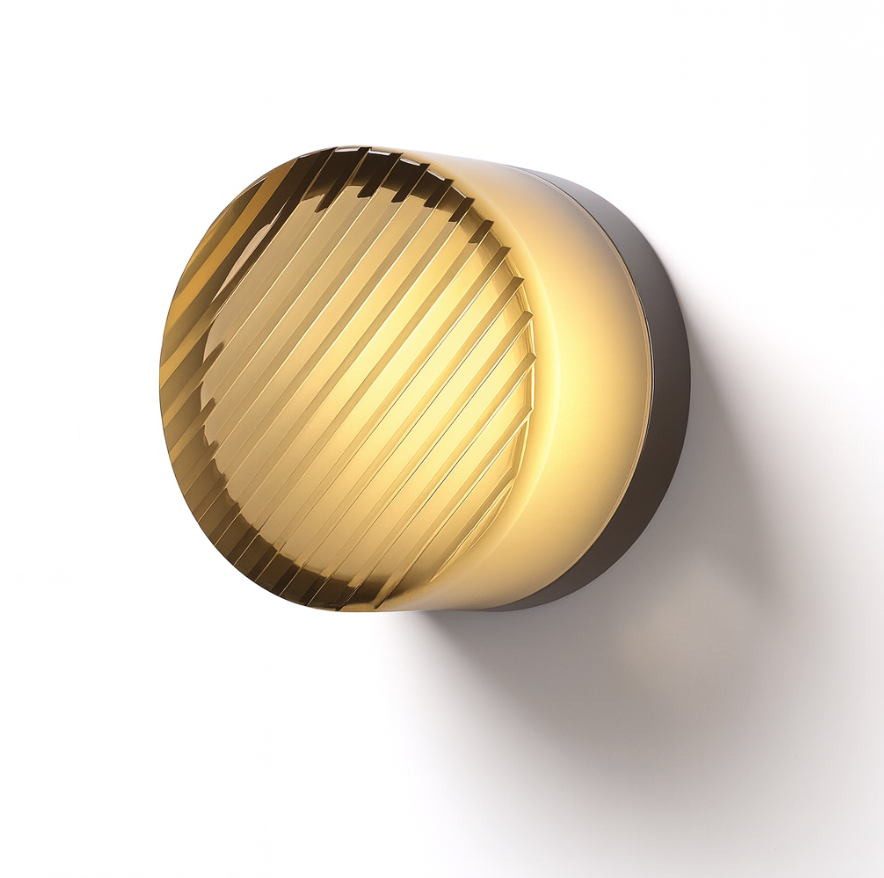 Modern Glass Wall Sconce – Round LED Wall Light Fixture