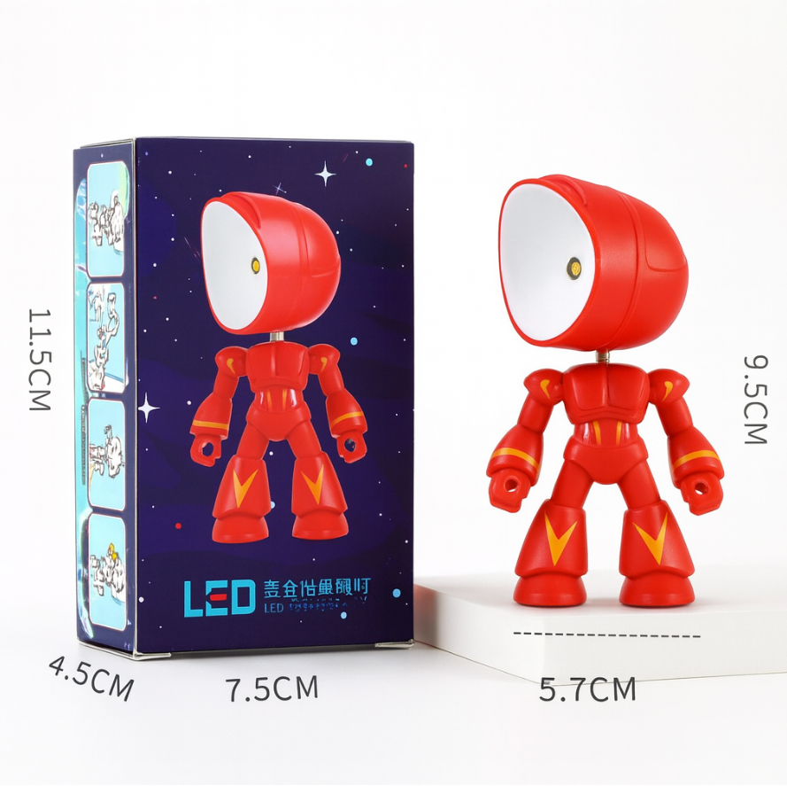 Robot LED Table Lamp – Cute Warm Light Desk Lamp