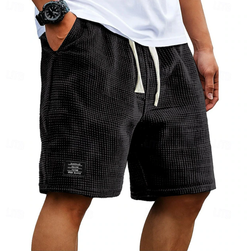 Casual Waffle Summer Shorts - Breathable Lightweight Lounge Shorts