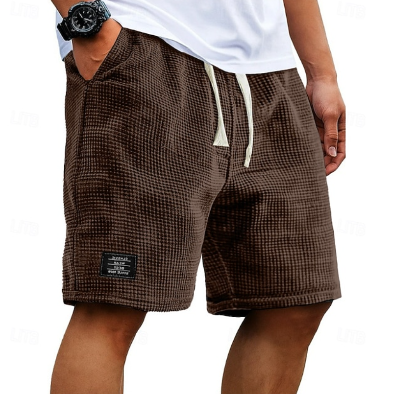 Casual Waffle Summer Shorts - Breathable Lightweight Lounge Shorts