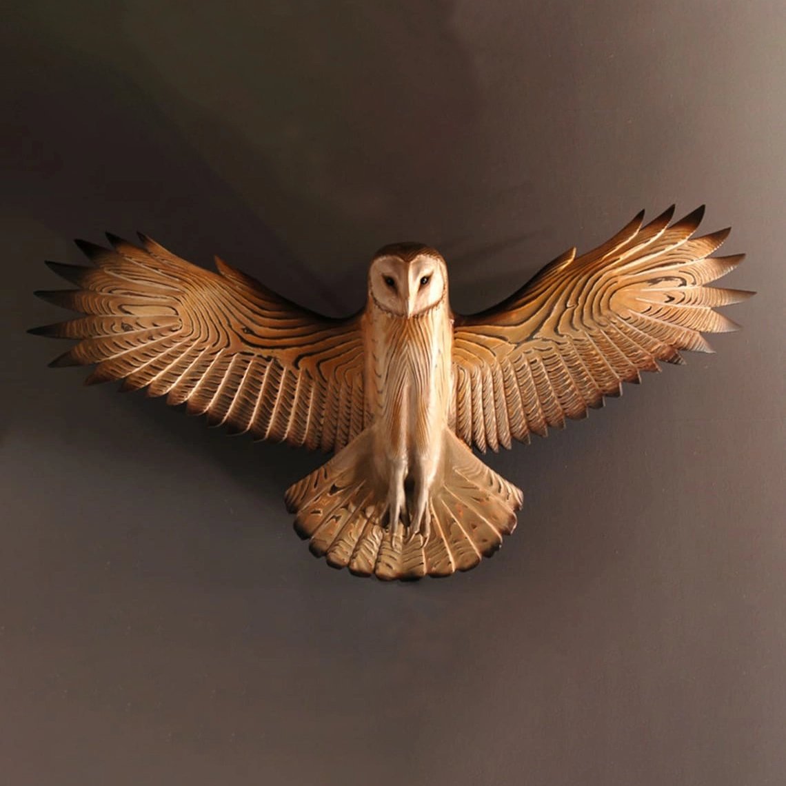 Barn Owl Wooden Wall Art Decor