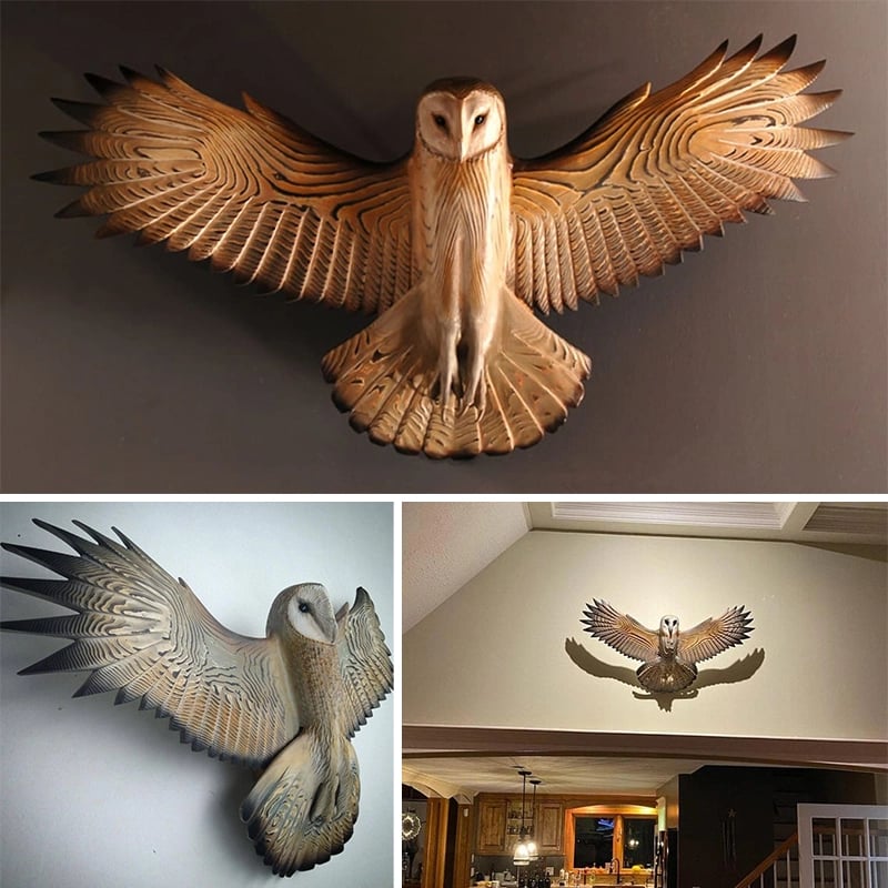 Barn Owl Wooden Wall Art Decor