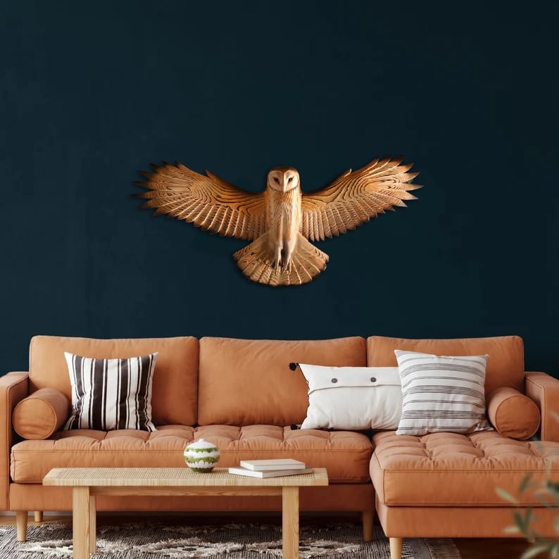 Barn Owl Wooden Wall Art Decor