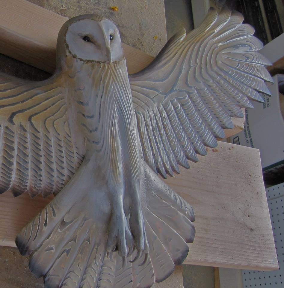 Barn Owl Wooden Wall Art Decor