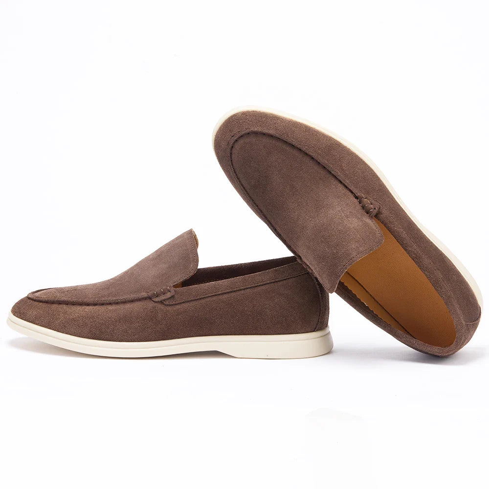 Men’s Nubuck Suede Loafers with Leather Lining