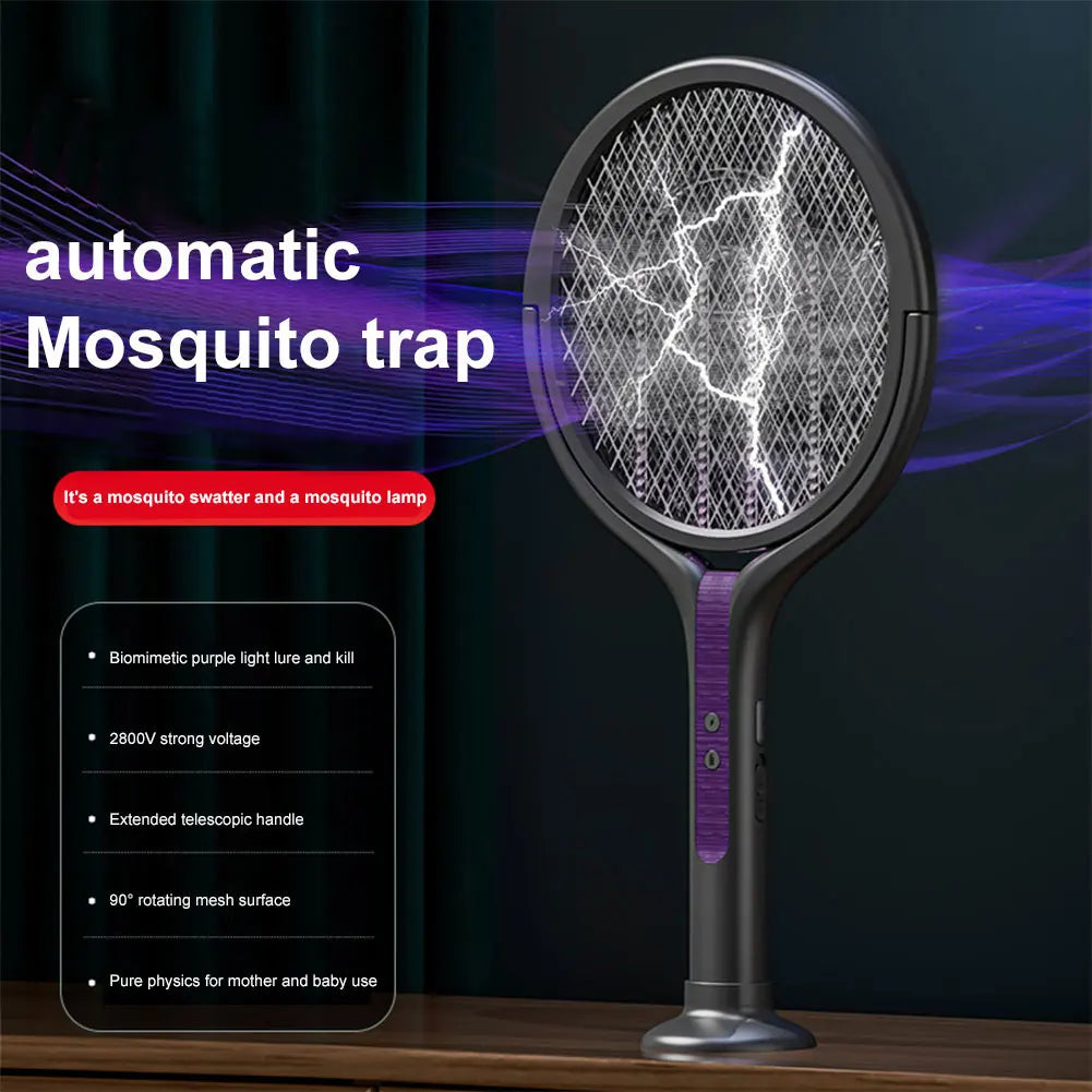 Rechargeable Electric Fly Swatter with Extendable Handle