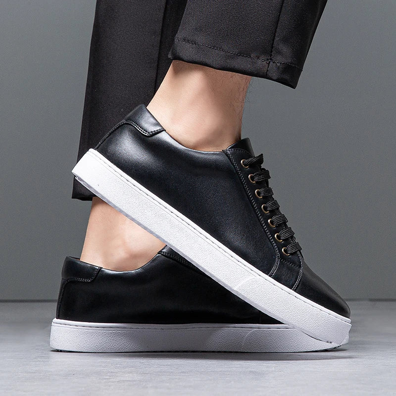 Men’s Genuine Leather Low Top Sneakers