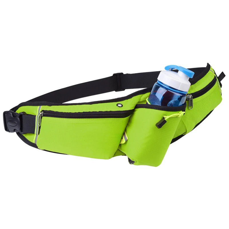 Waterproof Running Belt with Bottle Holder - No Bounce Waist Pack