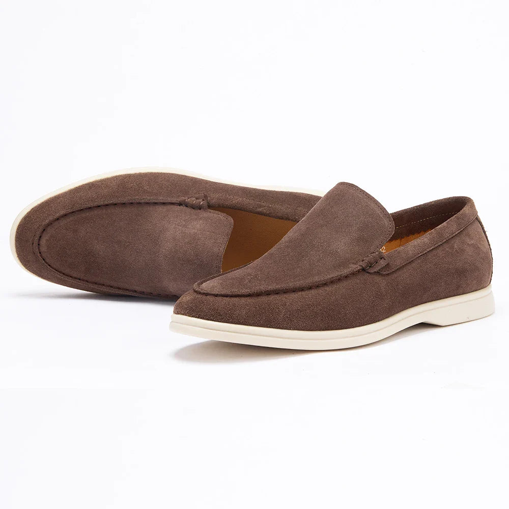Men’s Nubuck Suede Loafers with Leather Lining