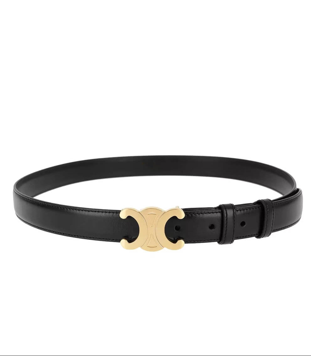 Women’s Leather Belt with Gold Buckle – Elegant & Versatile Style