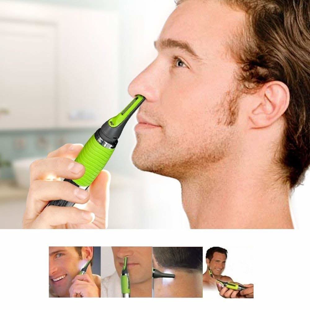 Precision Nose Ear Hair Trimmer - LED Light Eyebrow Detail Groomer