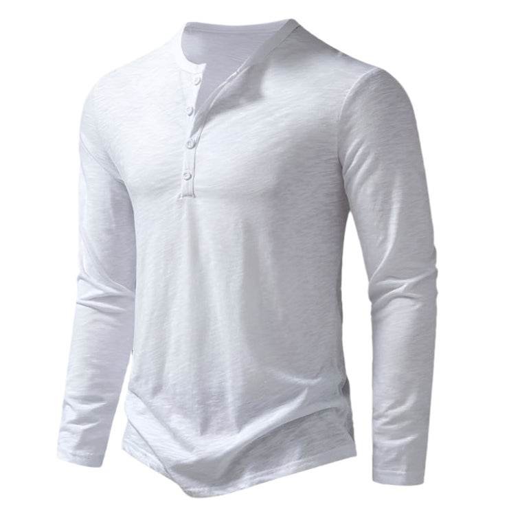 Men’s Band Collar Polo Shirt
