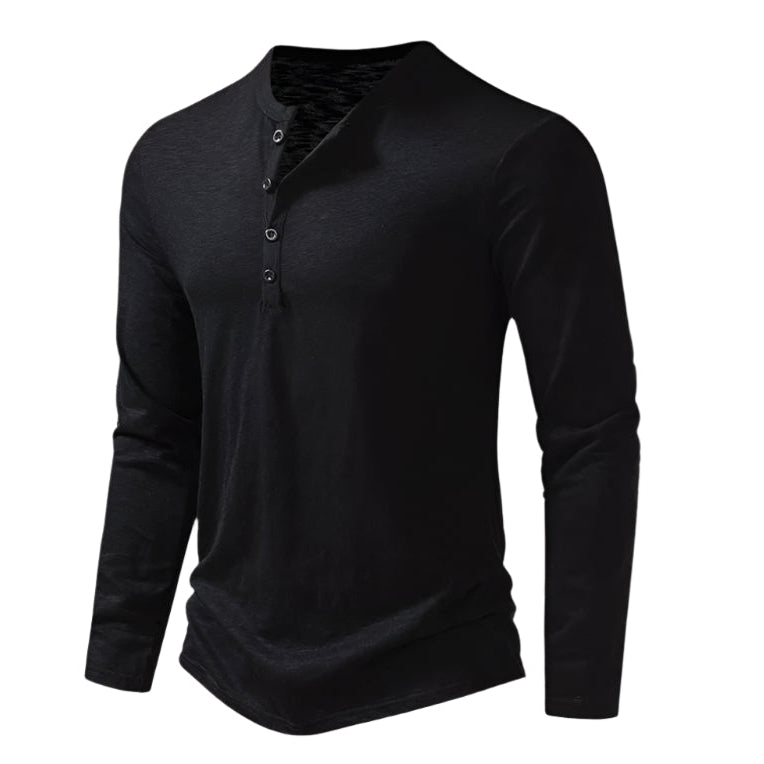Men’s Band Collar Polo Shirt