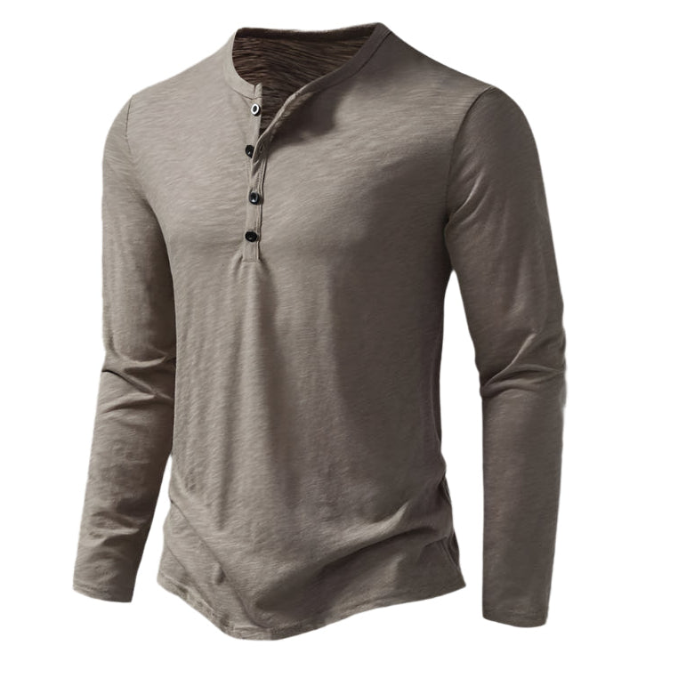 Men’s Band Collar Polo Shirt