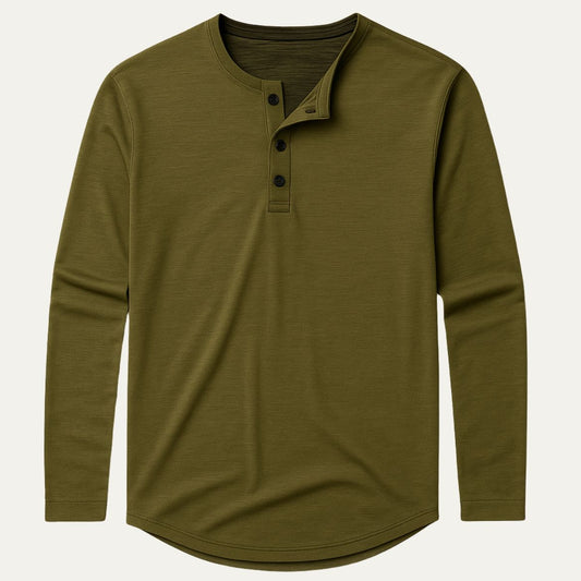 Men’s Band Collar Polo Shirt