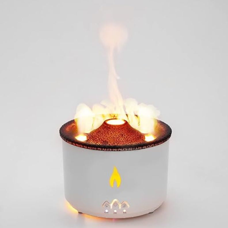 Volcano Humidifier & Aroma Diffuser – LED Mist Air Humidifier