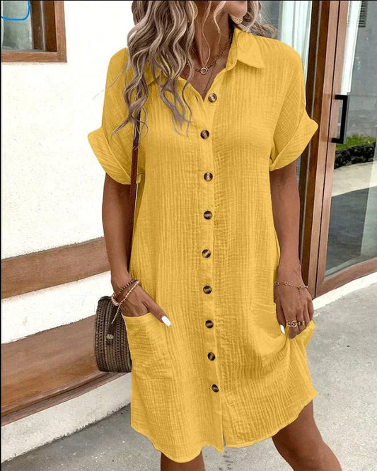 Women’s Button Front Shirt Dress