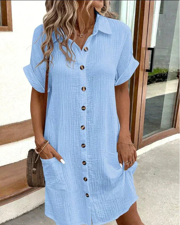 Women’s Button Front Shirt Dress