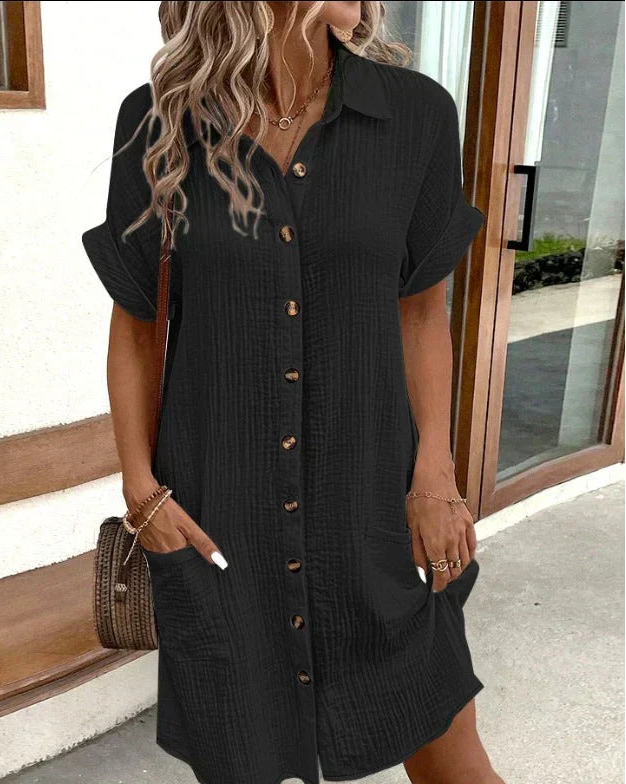 Women’s Button Front Shirt Dress