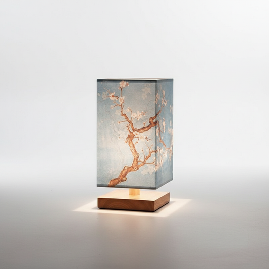Minimalist Natural Material Table Lamp with Warm Light