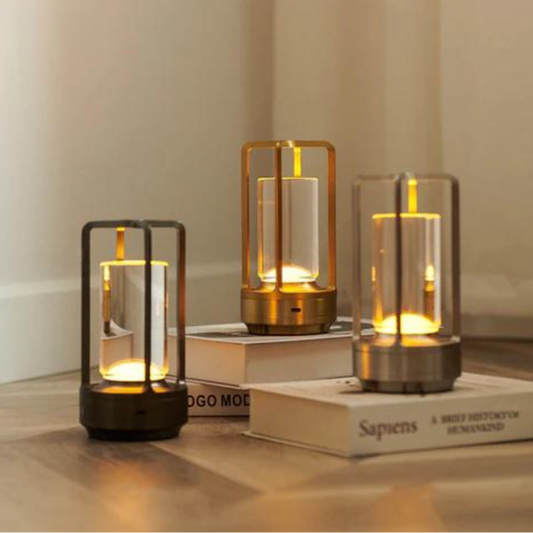 Wireless LED Table Lamp – Modern Cylinder Touch Lamp with 3 Light Modes