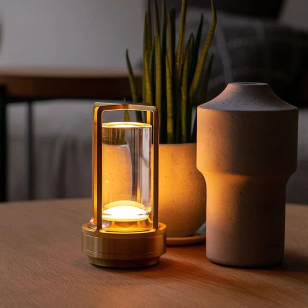 Wireless LED Table Lamp – Modern Cylinder Touch Lamp with 3 Light Modes