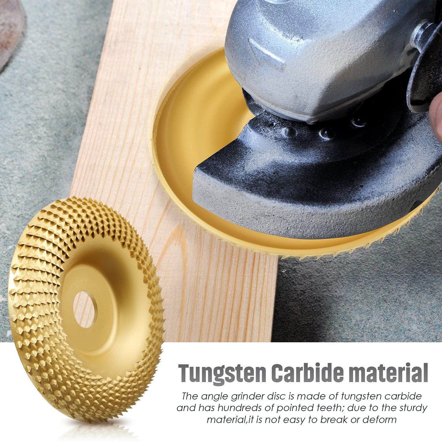 3pc Tungsten Carbide Grinding Disc - 4 inch Wood Carving Wheel