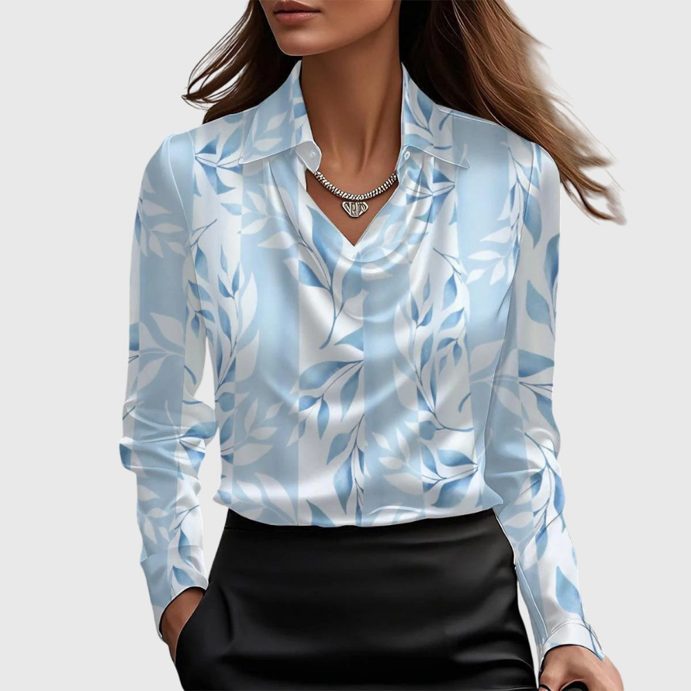Women’s Satin Cowl Neck Blouse
