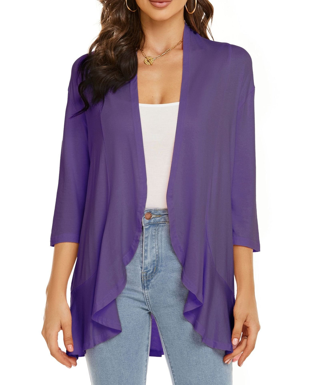 Bella Women's Open Front Draped Cardigan