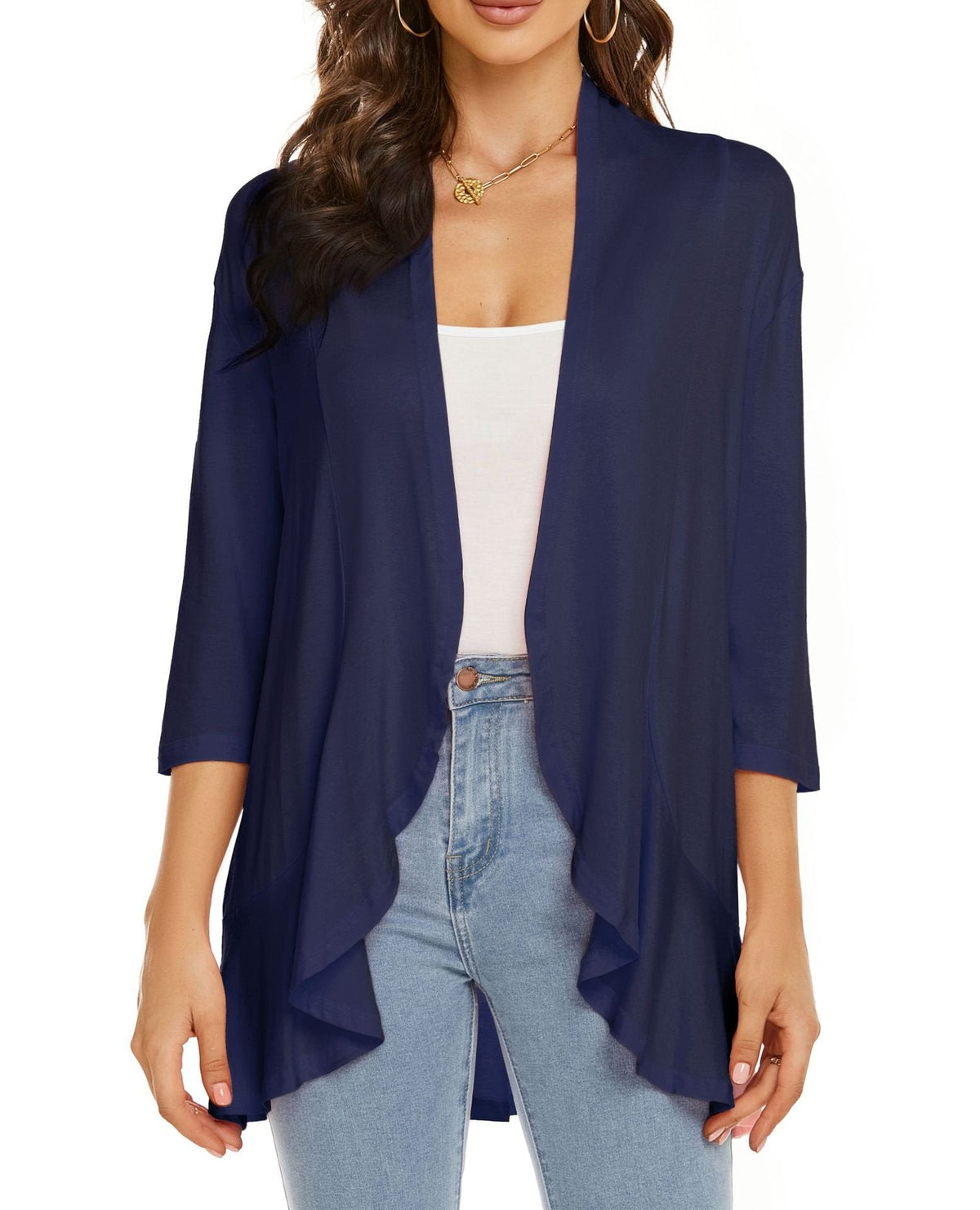 Bella Women's Open Front Draped Cardigan