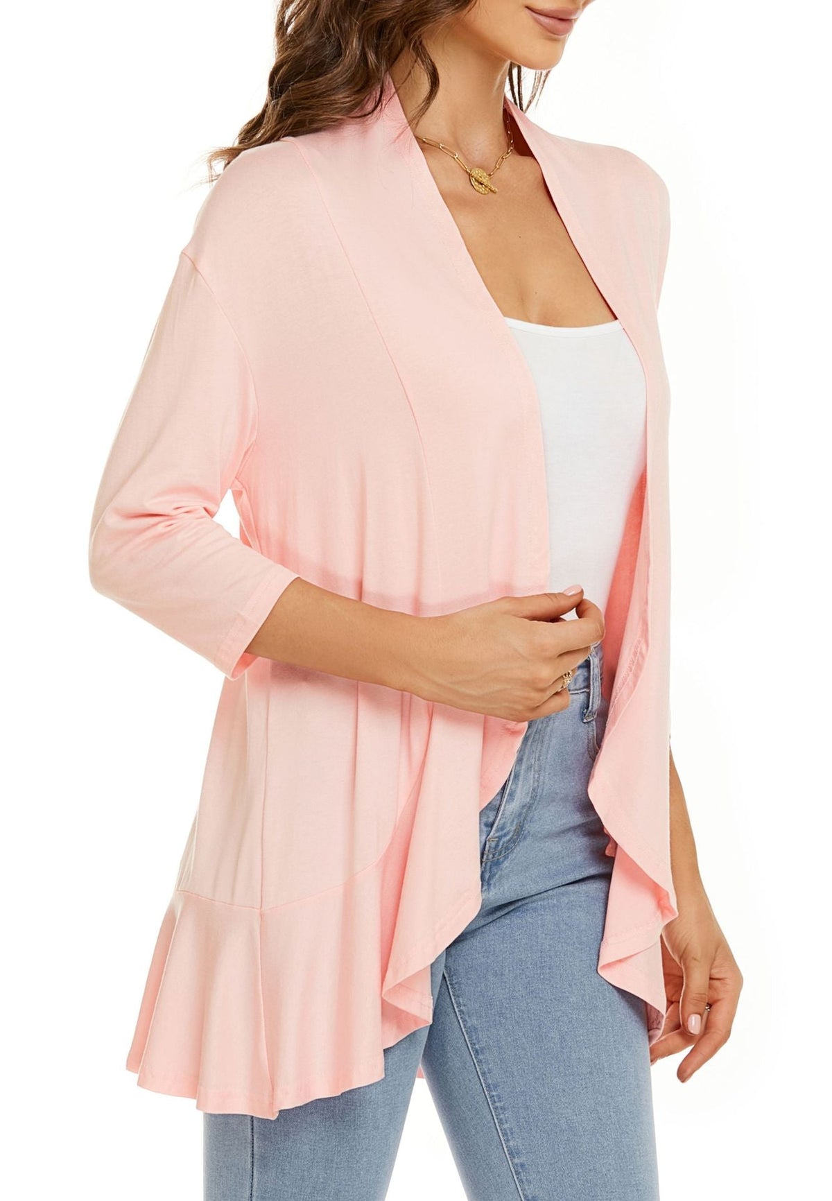 Bella Women's Open Front Draped Cardigan