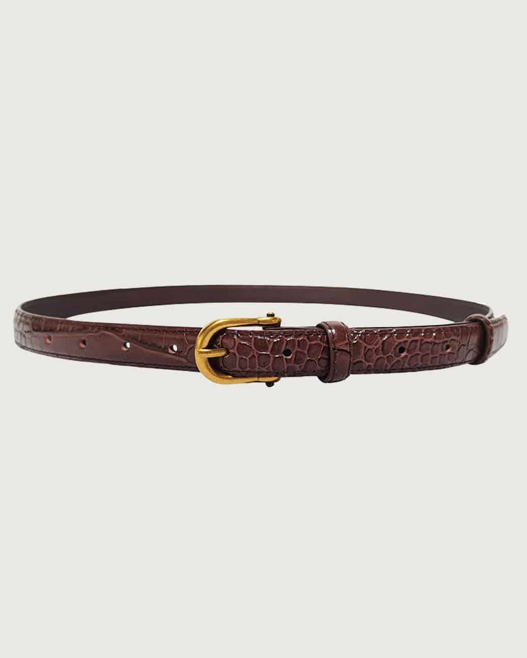 Women’s Crocodile Embossed Leather Belt