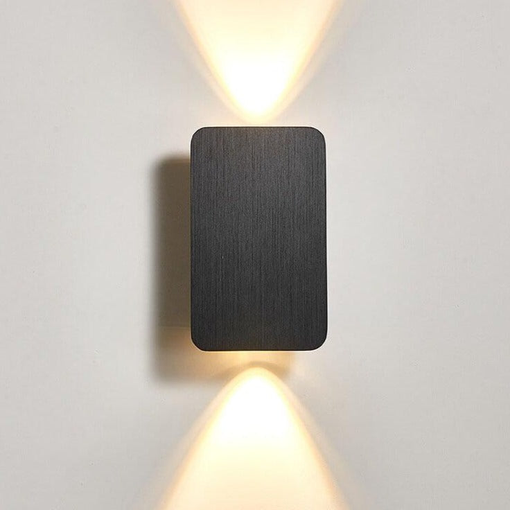 Nordic LED Wall Sconce – Modern Rectangular Glass Wall Light (2-Light)
