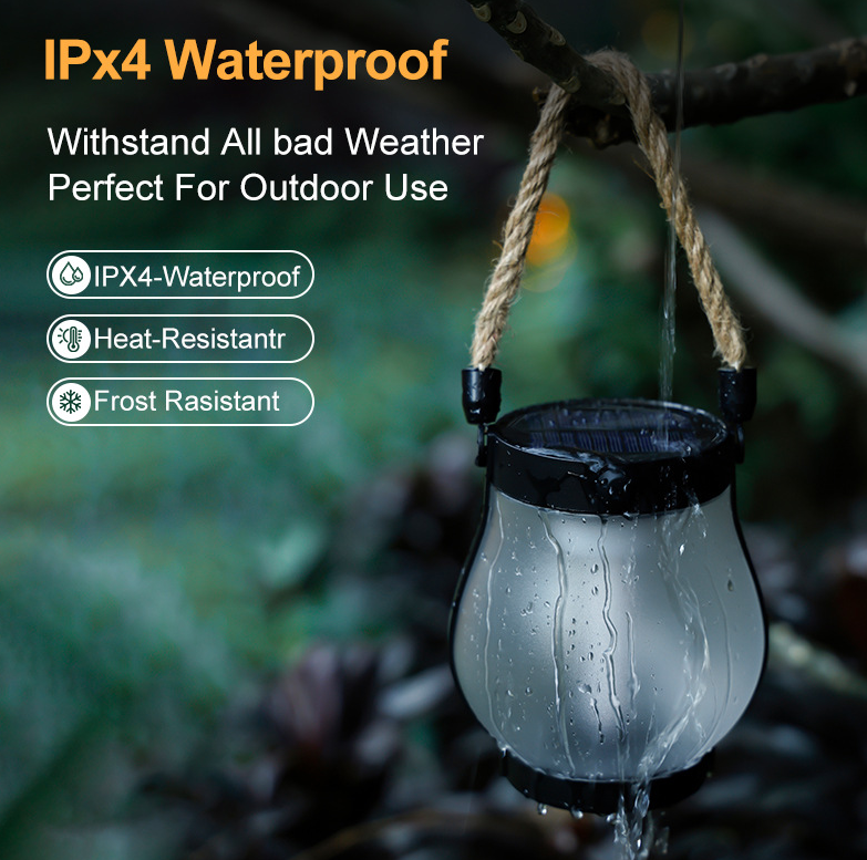 Solar Flame Outdoor Lantern - LED Waterproof Garden Path Light