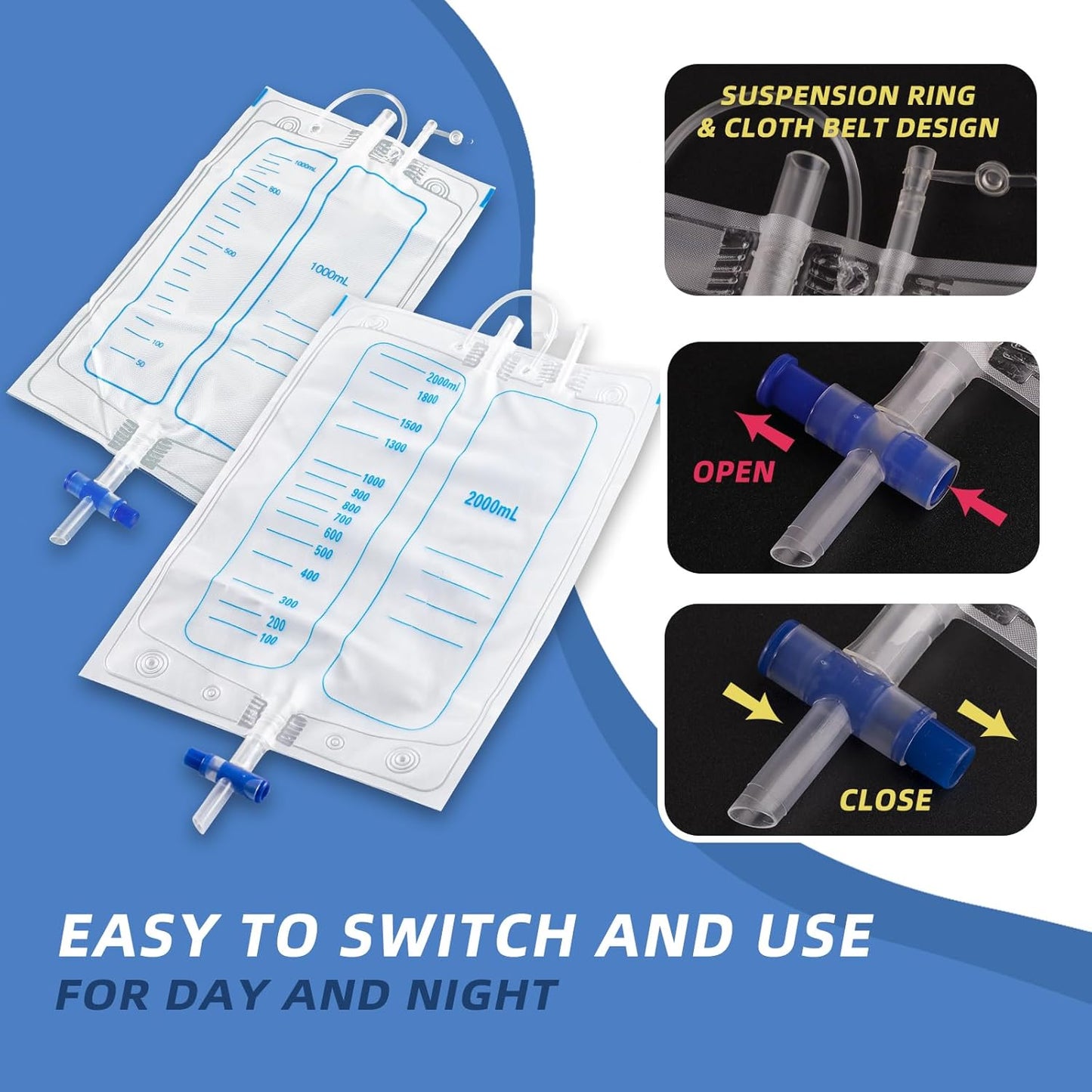 Wearable Incontinence Urine Collector Bag - Portable Male Female