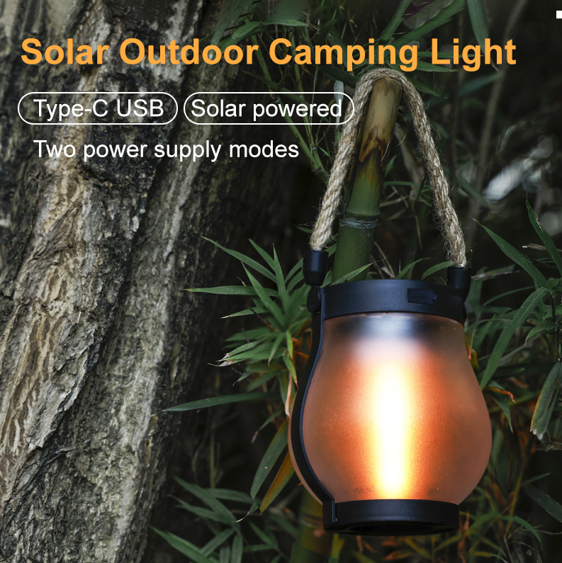 Solar Flame Outdoor Lantern - LED Waterproof Garden Path Light